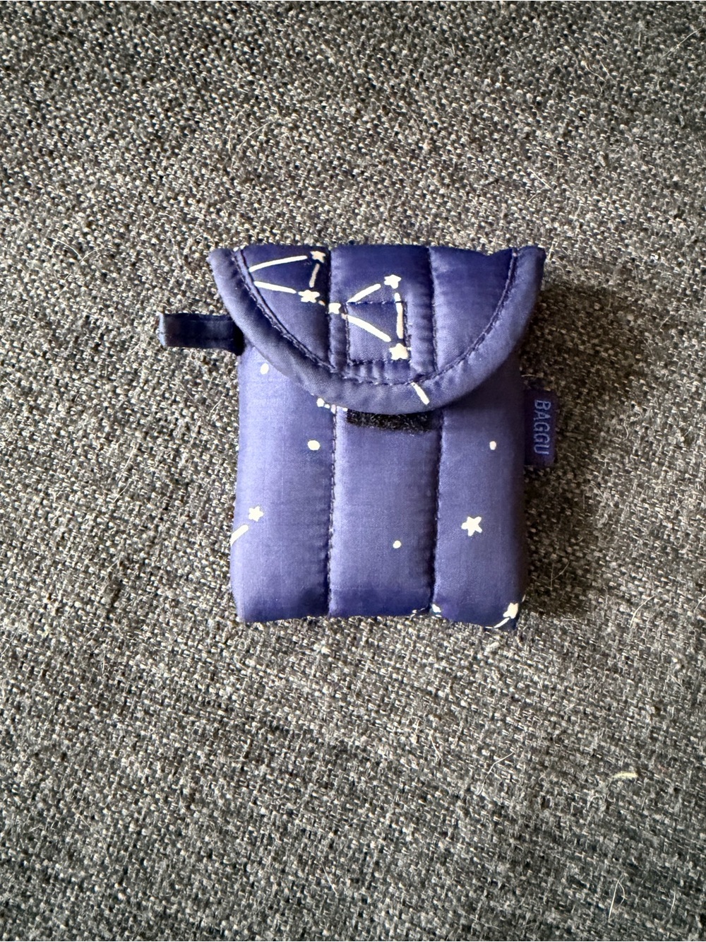 BAGGU Navy Star Quilted Pouch AirPods